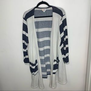 Lularoe Caroline stripe sweater cardigan